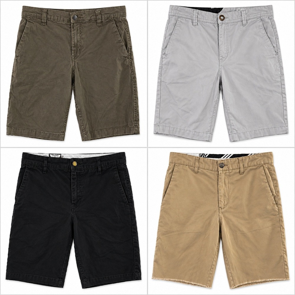 Volcom Men's 30 Chino Shorts Lot of 4 Frickin Modern Skate Skateboard Casual